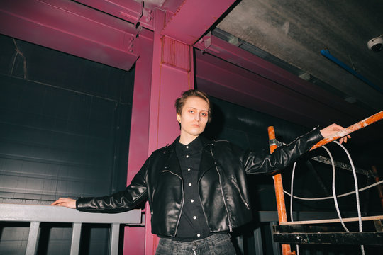 portrait of androgyne woman