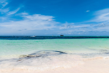 Fototapeta na wymiar Bavaro Beaches in Punta Cana, Dominican Republic