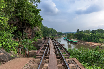 Death railway in river Kwai at Kanchanaburi, Thailand