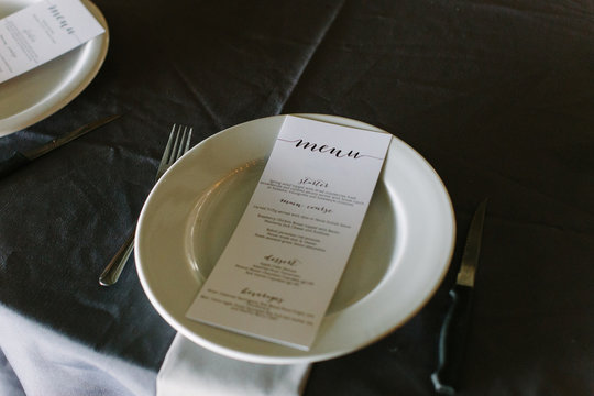 Place Setting with Menu