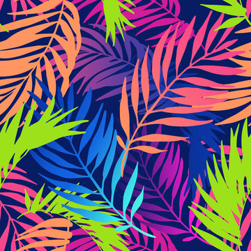 Abstract Colorful Gradient Summer Seamless Pattern.