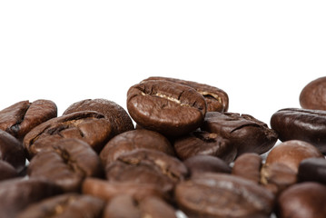 coffee beans isolated on white background