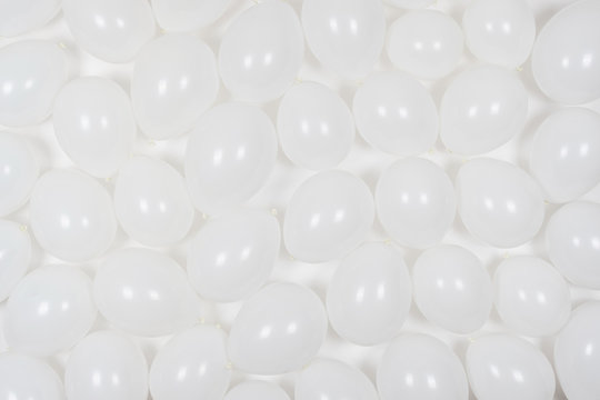 White balloons background