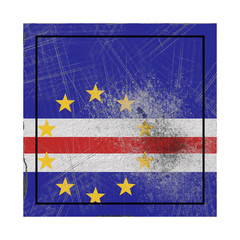 Cape Verde flag in concrete square