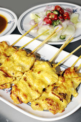 Pork satay of Thailand and is very popular