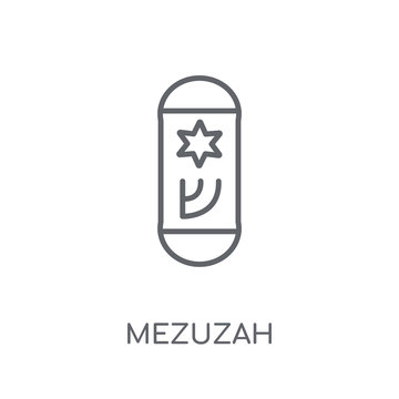 Mezuzah linear icon. Modern outline Mezuzah logo concept on white background from Religion-2 collection