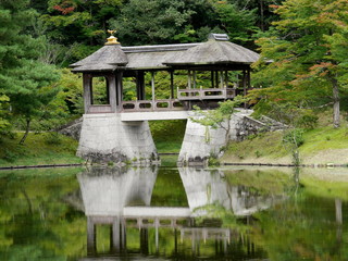 Fototapeta na wymiar Kyoto,Japan-September 6, 2015: Shugakuin Imperial Villa or Shugakuin Rikyu in Kyoto in autumn