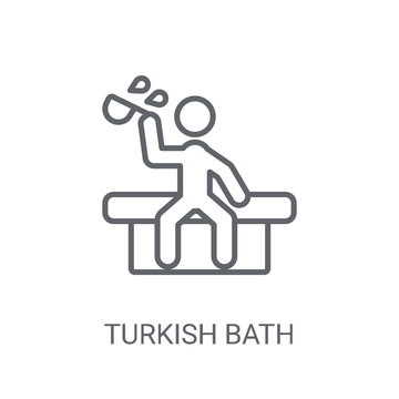 Turkish bath icon. Trendy Turkish bath logo concept on white background from sauna collection
