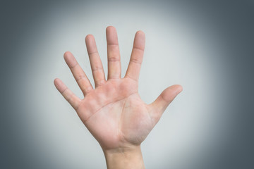 hand with six fingers, human mutation, not like everyone else, strange man, evolution. concept