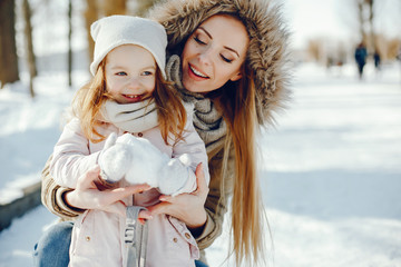 mother with daughter
