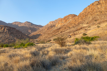 Fototapeta na wymiar Damaraland, Namibia, a vast semi desert arid region in Namibia.