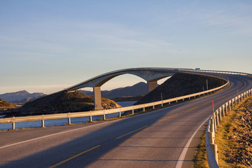sunset on the bridge
