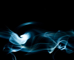 Smoke on black background