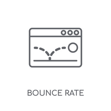 Bounce rate linear icon. Modern outline Bounce rate logo concept on white background from Technology collection