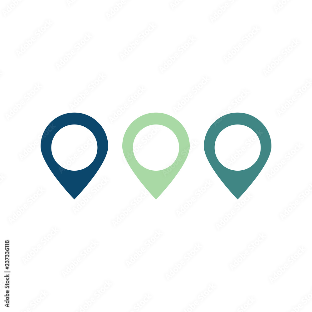 Poster check in map pointer vector