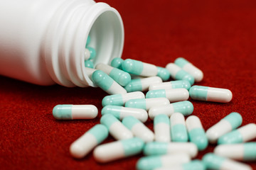 Assorted pharmaceutical medicine pills, tablets and capsules