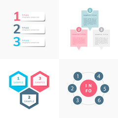 Set of business infograph vectors
