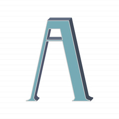 Capital letter A symbol illustration