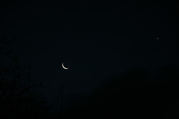 Sichelmond und Venus am Morgenhimmel 4