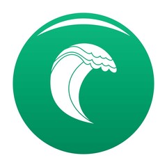 Wave icon. Simple illustration of wave vector icon for any design green