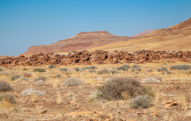 Damaraland, Namibia, a vast semi desert arid region in Namibia.