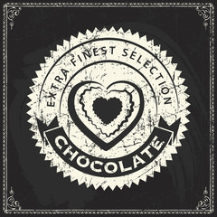 Vector flat chocolate logo template
