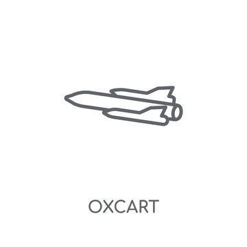 oxcart linear icon. Modern outline oxcart logo concept on white background from Transportation collection