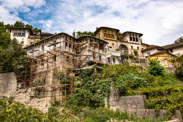 Houses of Gjirokaster under renovation