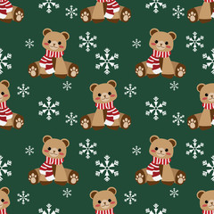 Fototapeta premium Christmas holiday season seamless pattern.