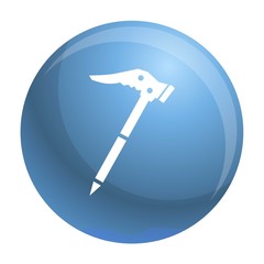 Ice axe icon. Simple illustration of ice axe vector icon for web design isolated on white background
