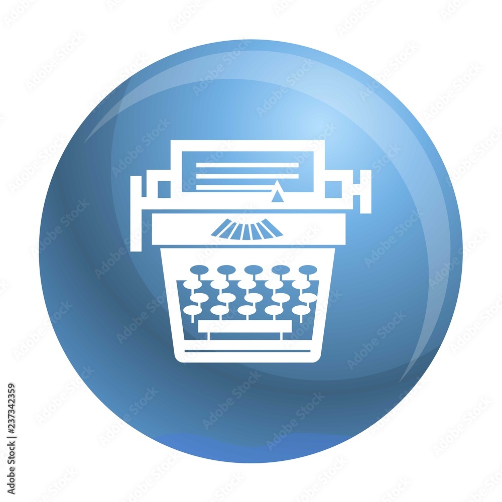 Fototapete Old typewriter icon. Simple illustration of old typewriter vector icon for web design isolated on white background