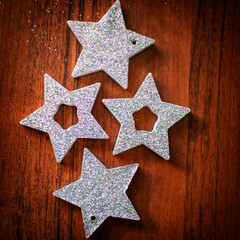 Christmas toys for the Christmas tree. Stars toys