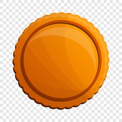 Tasty round biscuit icon. Cartoon of tasty round biscuit vector icon for web design  