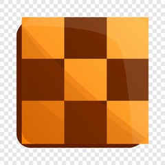 Chess biscuit icon. Cartoon of chess biscuit vector icon for web design  