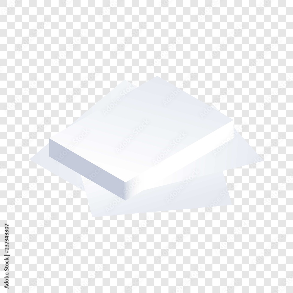 Poster paper stack icon. isometric of paper stack vector icon for web design
