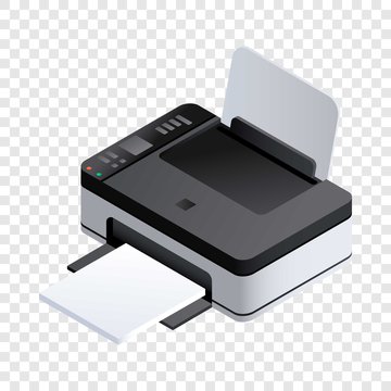 Photo printer icon. Isometric of photo printer vector icon for web design  
