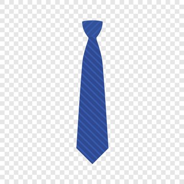 Blue tie icon. Flat illustration of blue tie vector icon for web design