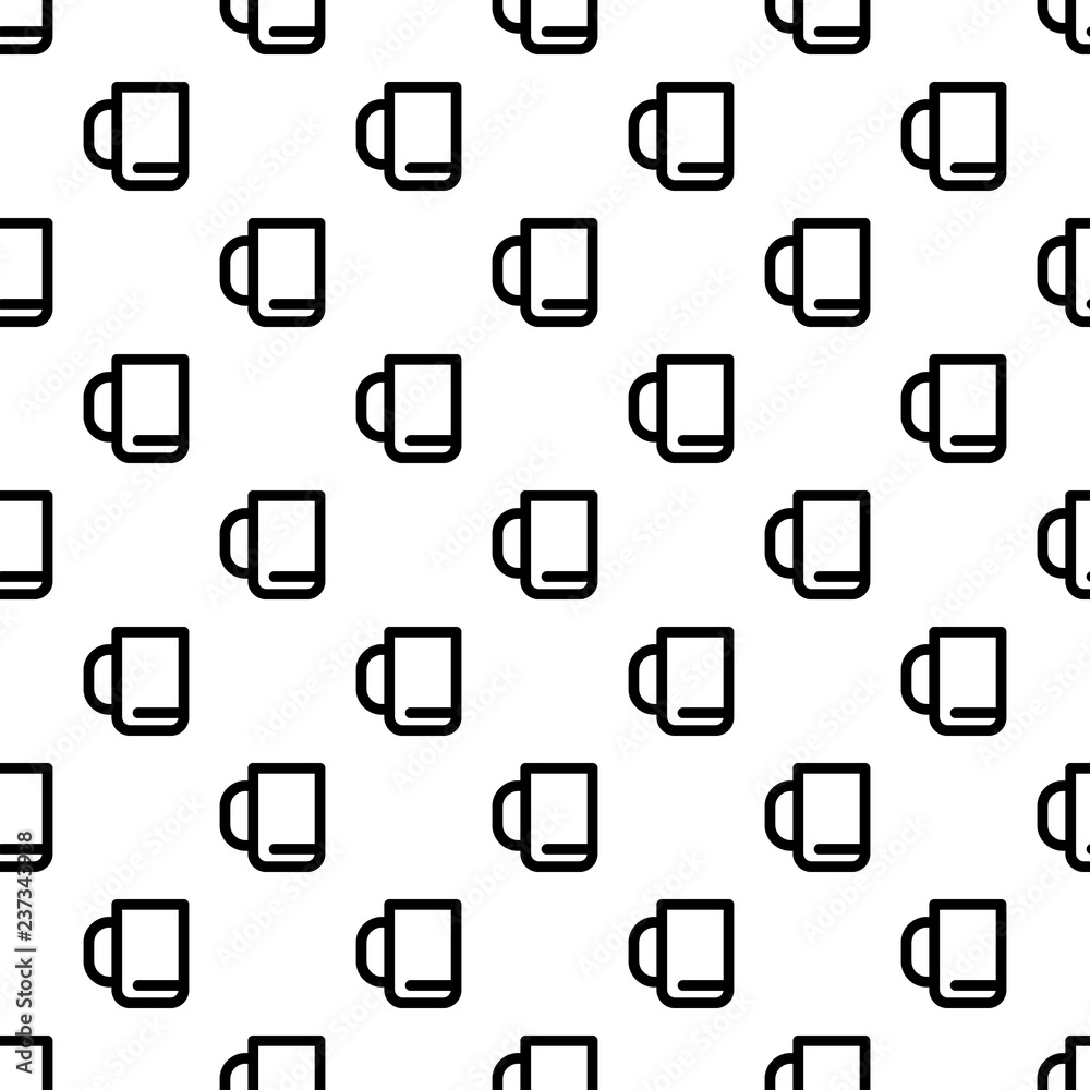 Poster office cup pattern seamless vector repeat for any web design