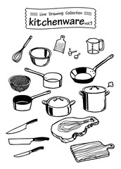 Kitchenware 1 -Line Drawing Collection-