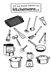 Kitchenware 2 -Line Drawing Collection-
