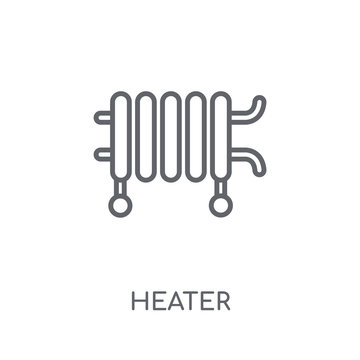 Heater Linear Icon. Modern Outline Heater Logo Concept On White Background From Winter Collection