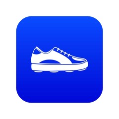 Golf shoe icon digital blue for any design isolated on white vector illustration