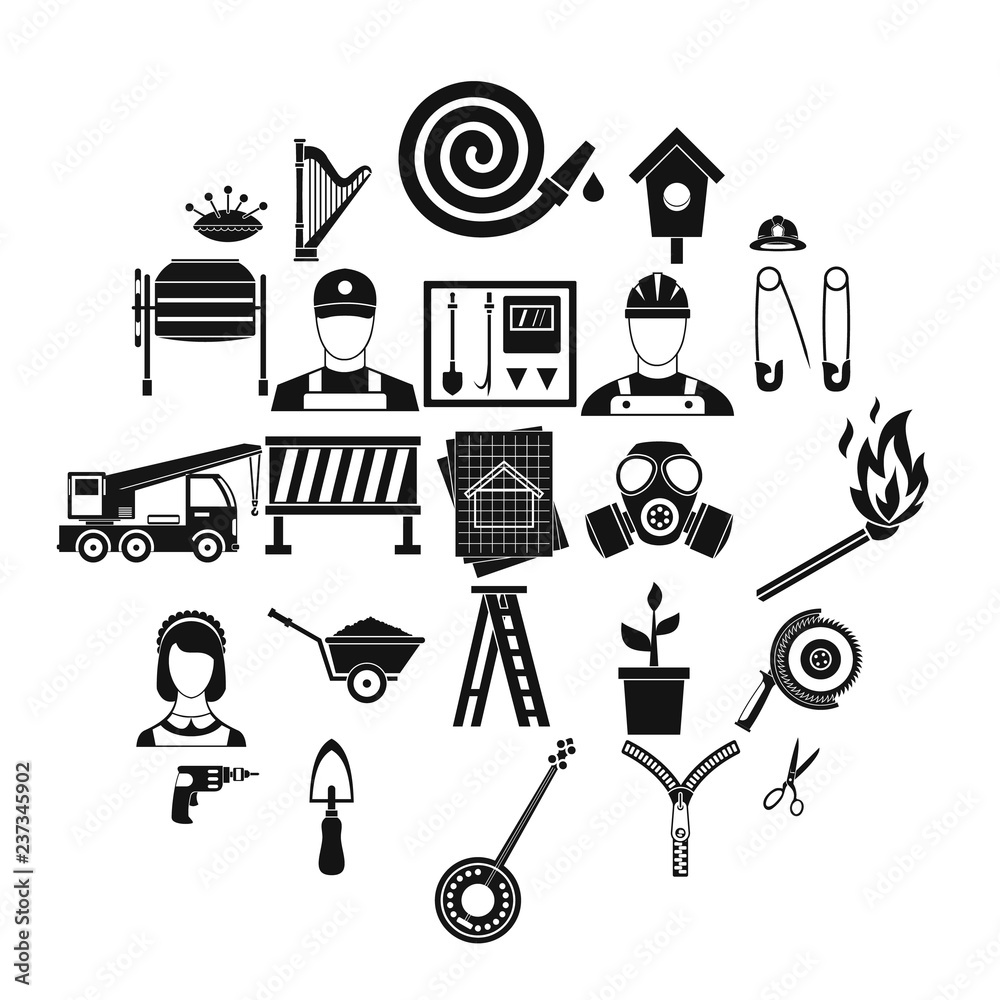 Poster engineering machine icons set. simple set of 25 engineering machine vector icons for web isolated on