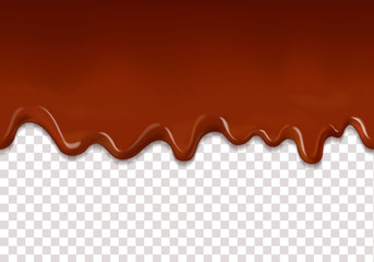 Melted dripping chocolate seamless vector