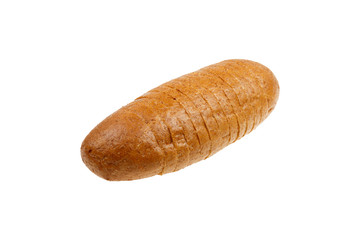 black sliced bread on white background