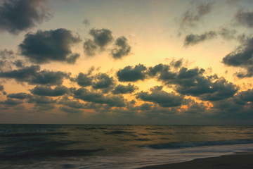 Naklejka na ściany i meble Sunrise photo set From the Gulf of Thailand.
