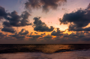 Fototapeta na wymiar Sunrise photo set From the Gulf of Thailand.