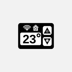 Smart home thermostat icon. Smart home thermostat concept symbol design. Stock - Vector illustration can be used for web.