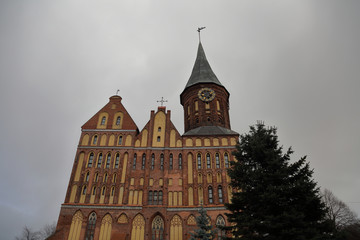 Fototapeta premium Exterior of the Cathedral on the island of Immanuel Kant. Founded in 1933. Kaliningrad, Russia