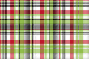 Red green check fabric texture seamless background